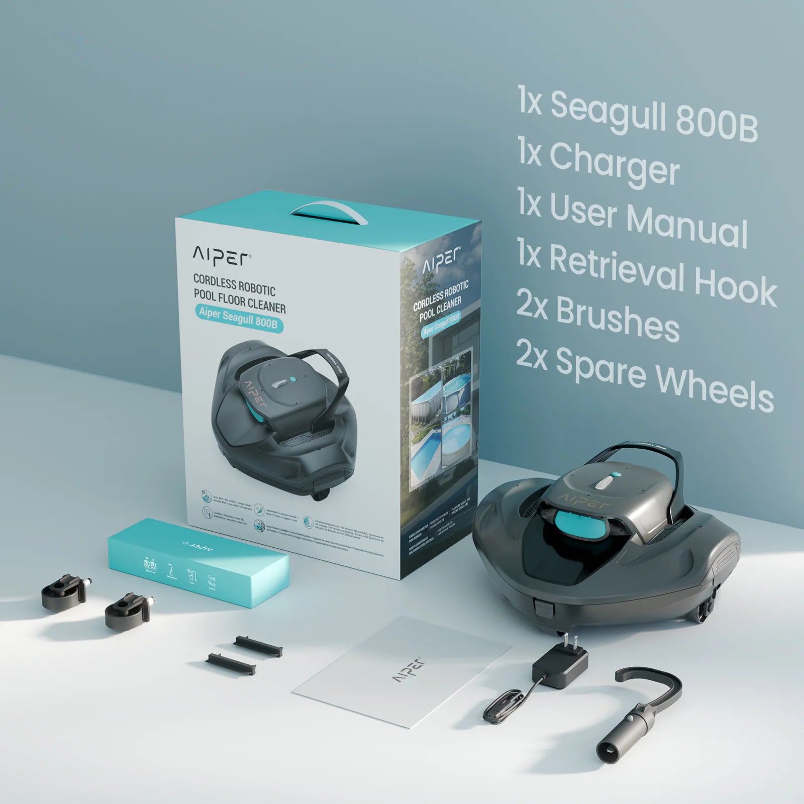 SG 800B Cordless 3.1-In Robotic Pool Vacuum