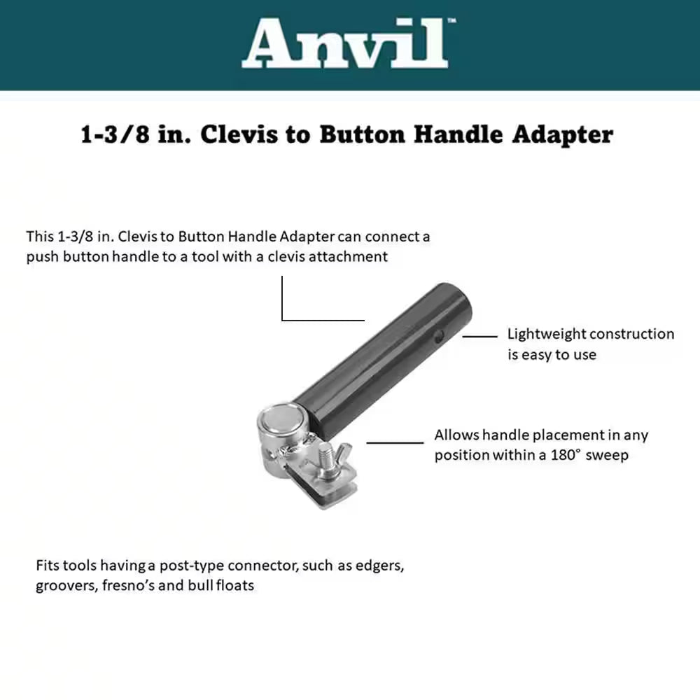 1-3/8 In. Clevis to Button Handle Adapter