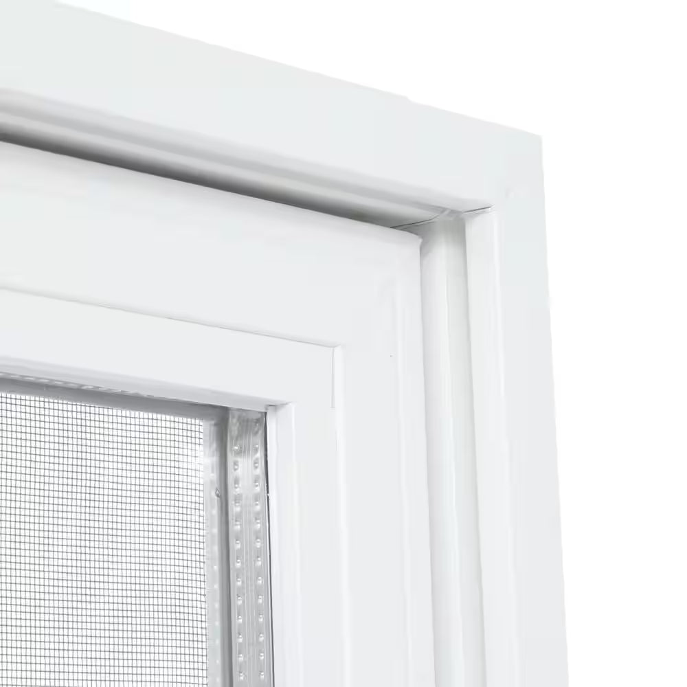 32.25 In. X 18.25 In. White Double-Pane Insulated Glass Hinged Vinyl Hopper Inswing Basement Window with Screen