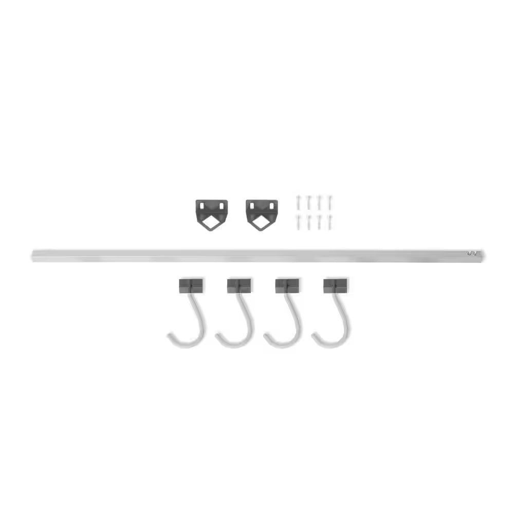 Gray 4-Bike Wall Mounted Garage Bike Rack