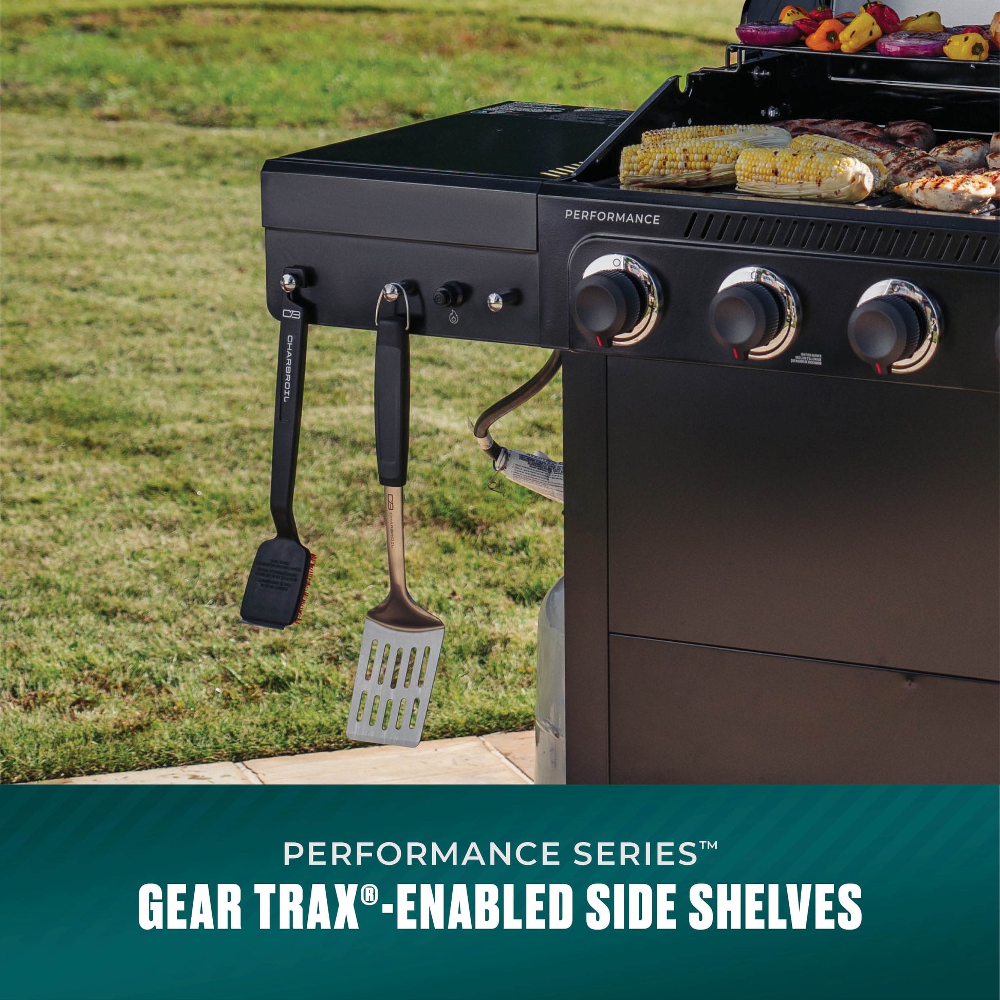 Performance Series Black and Silver 4 -Burner Liquid Propane Gas Grill