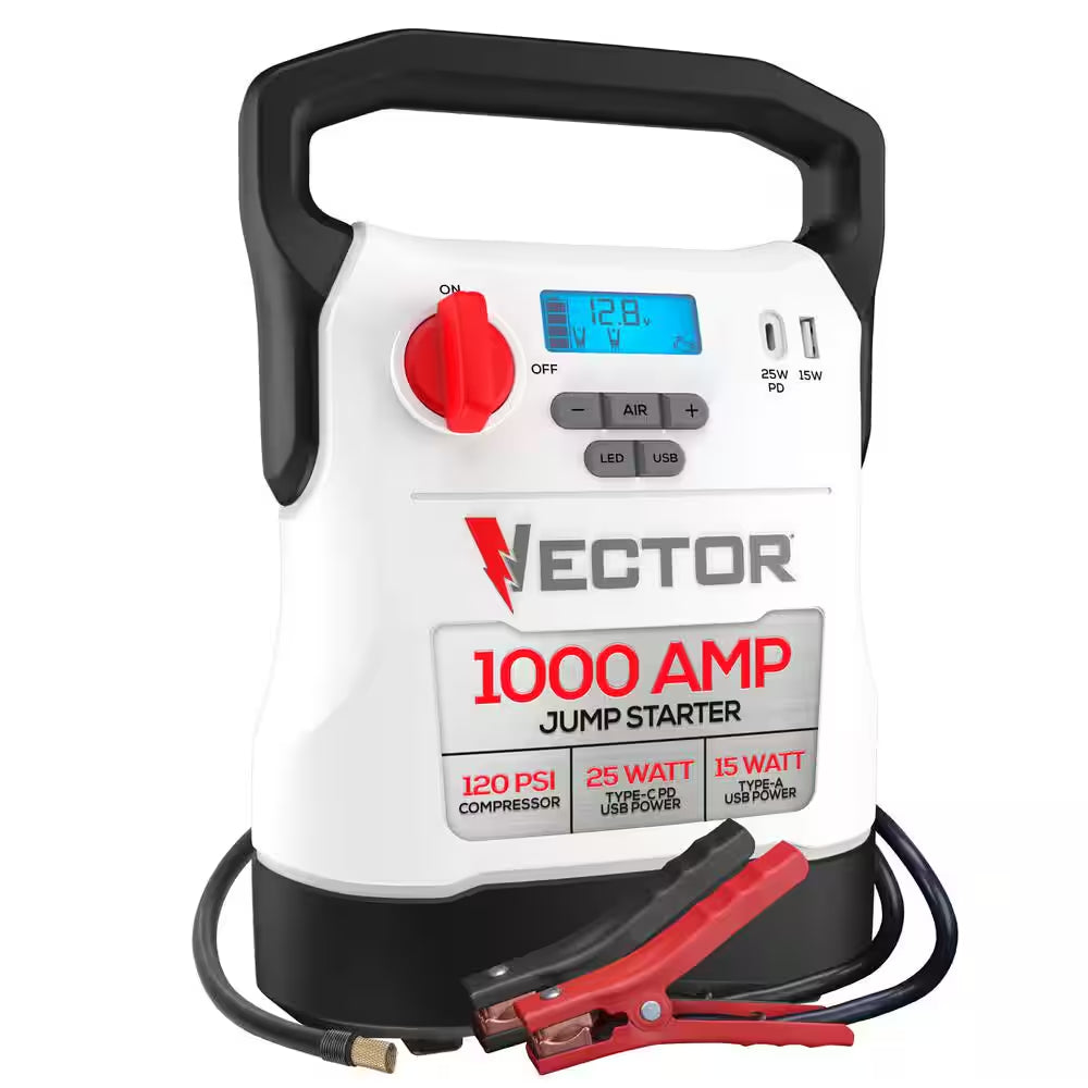 1000 Amp Jump Starter, Compressor, USB Power