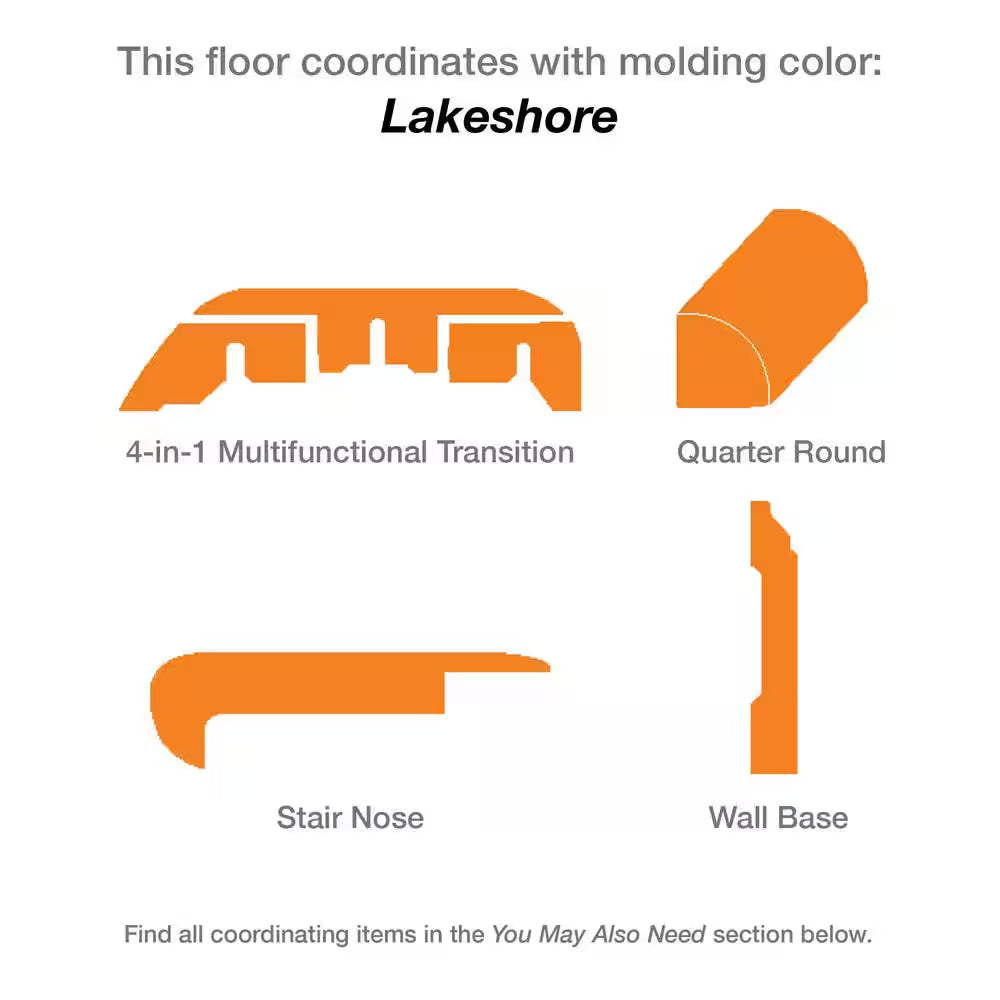 Lakeshore Pecan Stone 7 Mm T X 7.6 In. W Laminate Wood Flooring (24.2 Sqft/Case)