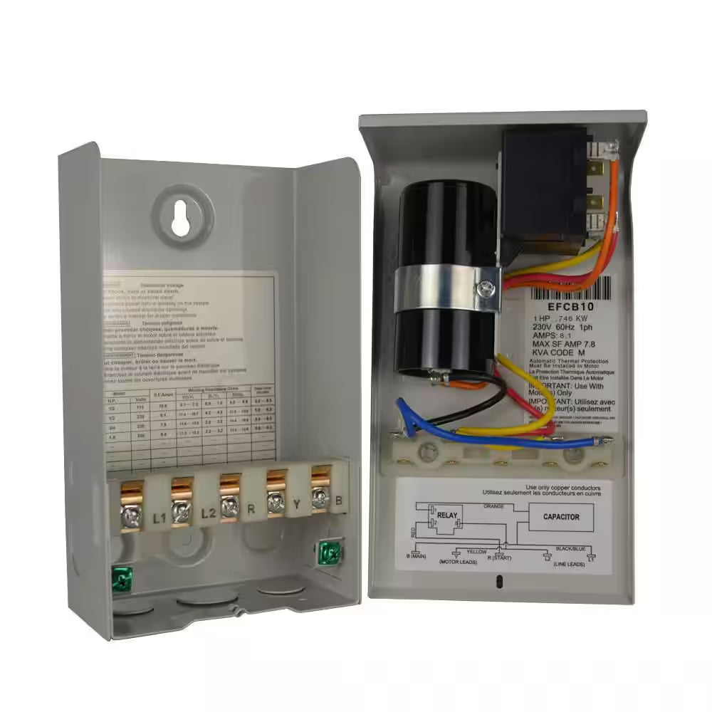 1 HP Control Box for 4 In. Well Pump