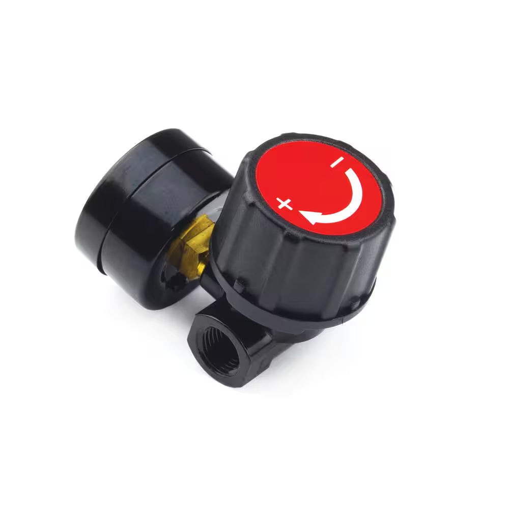 1/4 In. NPT Replacement Air Regulator with Steel-Protected Gauge