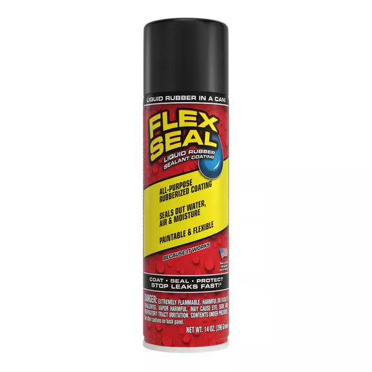 Flex Seal Black 14 Oz. Aerosol Liquid Rubber Sealant Coating Spray Paint