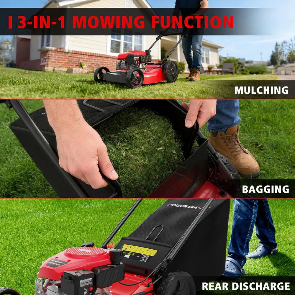 21 In. 144Cc OHV 4-Stroke Engine 3-In-1 Gas Push Lawn Mower