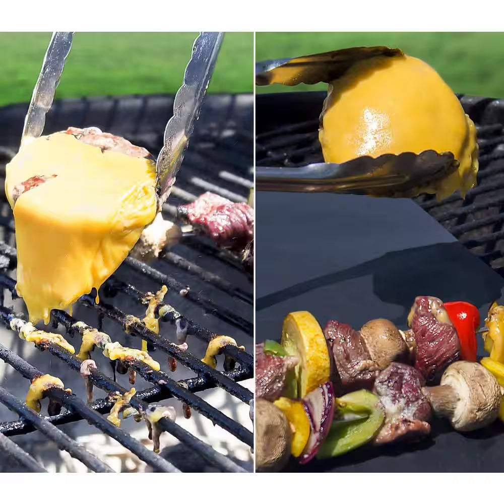 5-Piece 13 In. X 15.7 In. Set Extra Thick BBQ Grill Sheets Mat