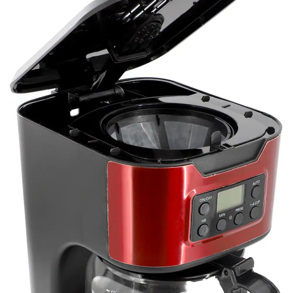 IM-127R 12-Cup Digital Coffee Maker Red