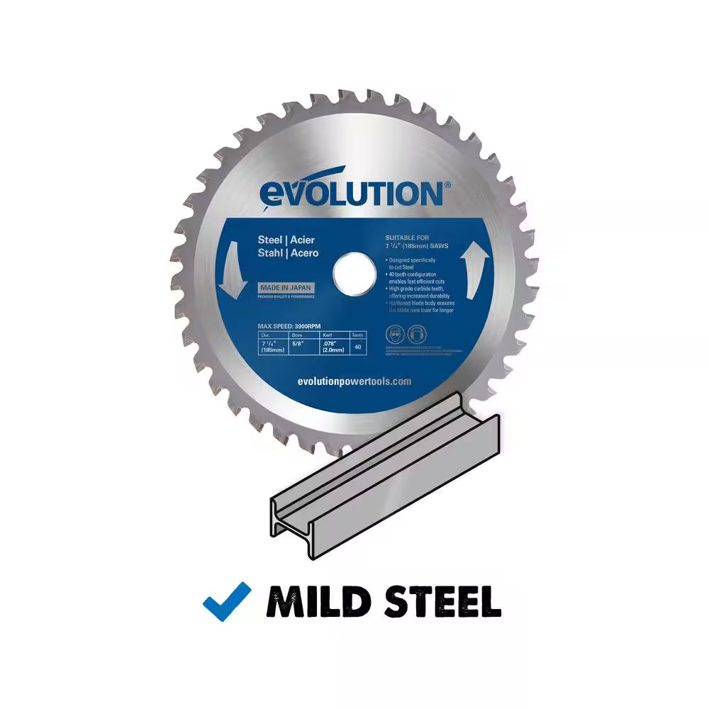 7-1/4 In. 40-Teeth Mild Steel Cutting Saw Blade