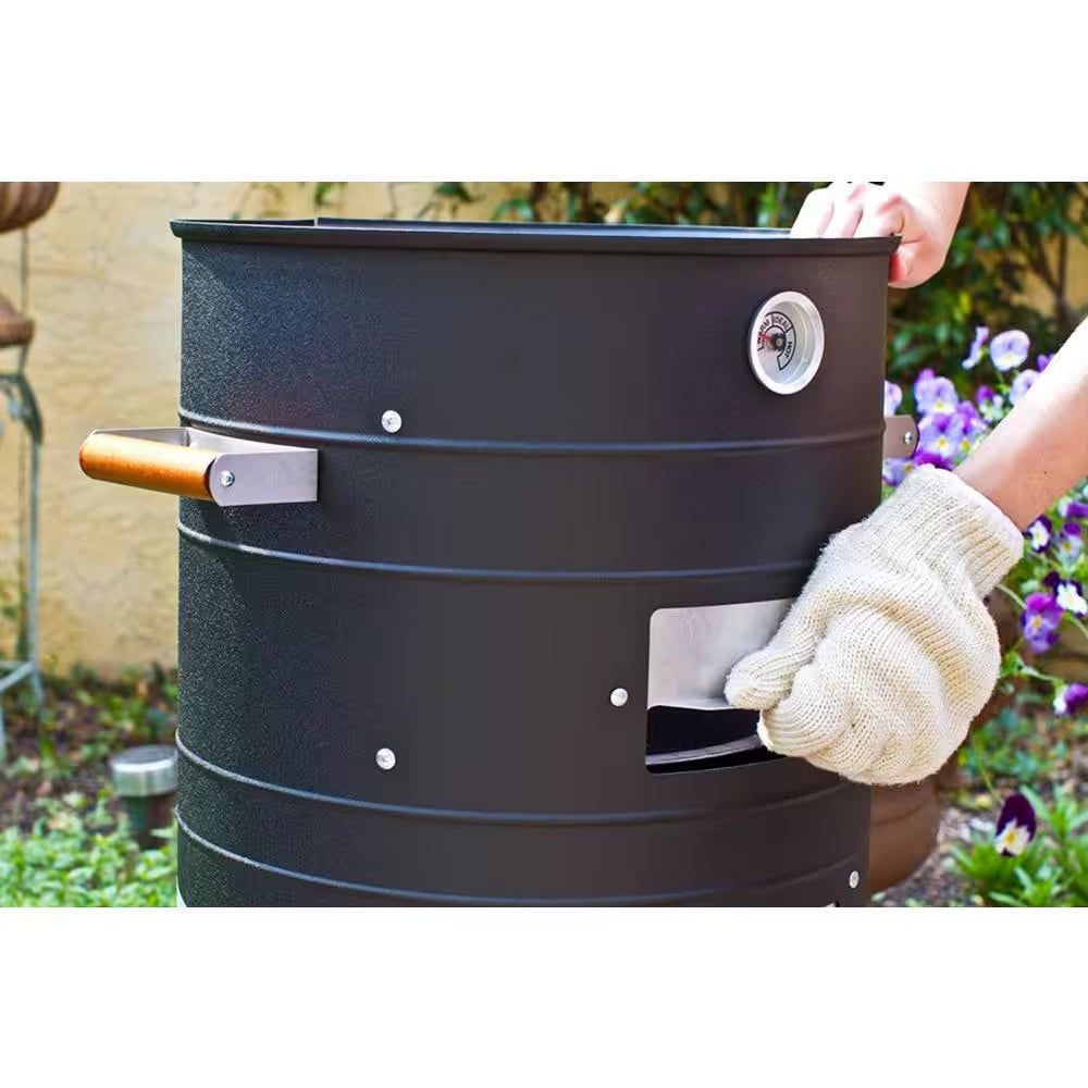 2-In-1 Charcoal Water Smoker Grill