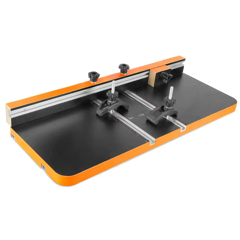 24 In. X 12 In. Drill Press Table with an Adjustable Fence and Stop Block