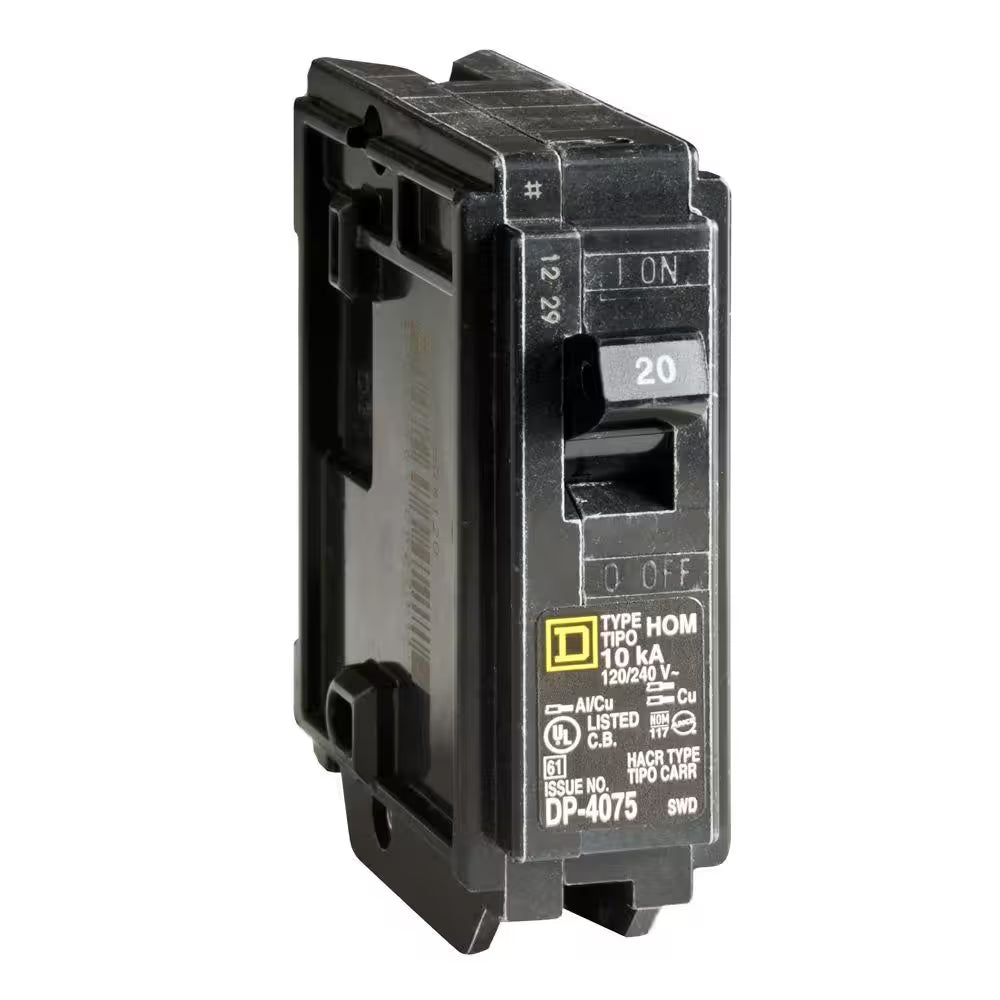 Homeline 20 Amp Single-Pole Circuit Breaker(Hom120Cp)