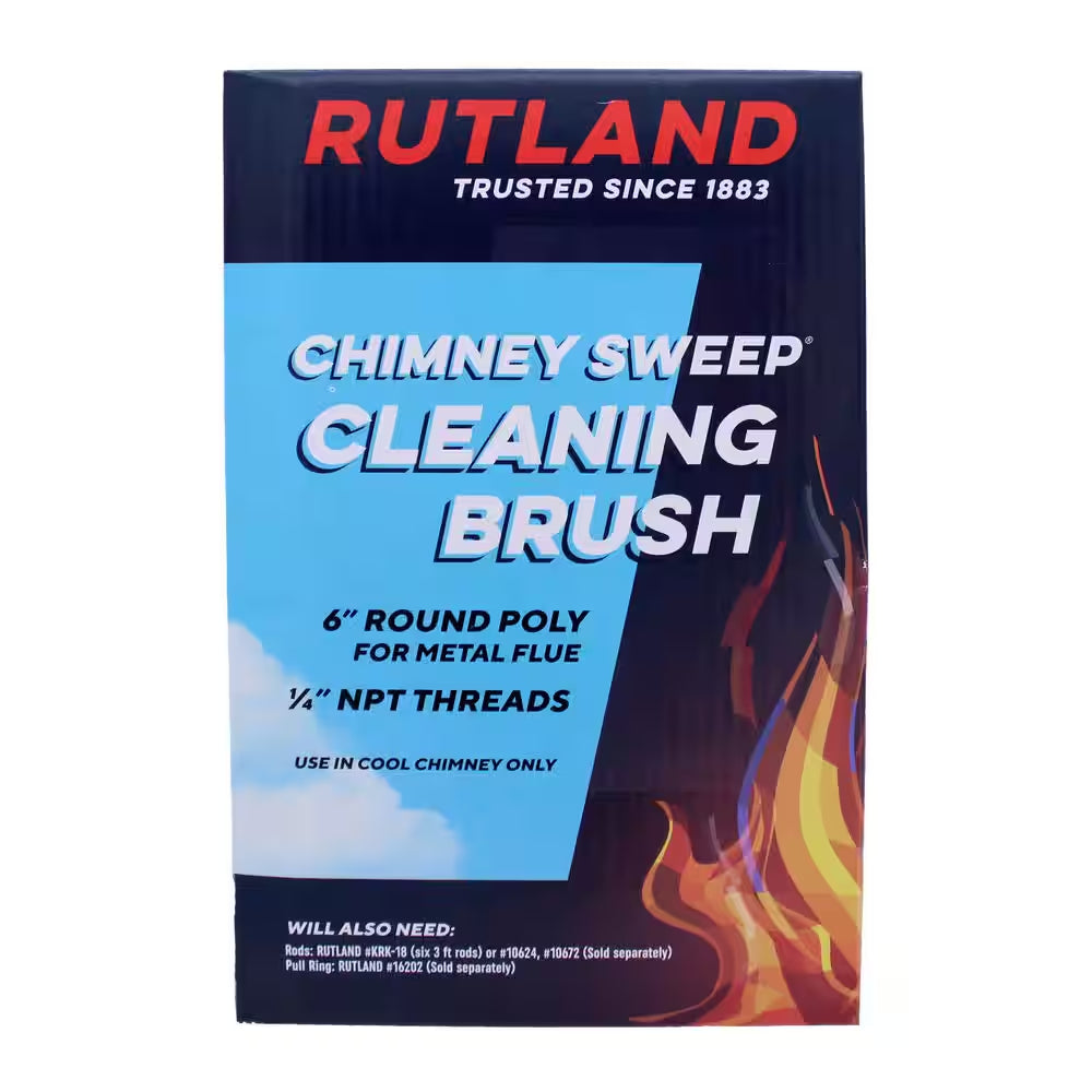 6 In. Chimney Sweep round Cleaning Poly Brush