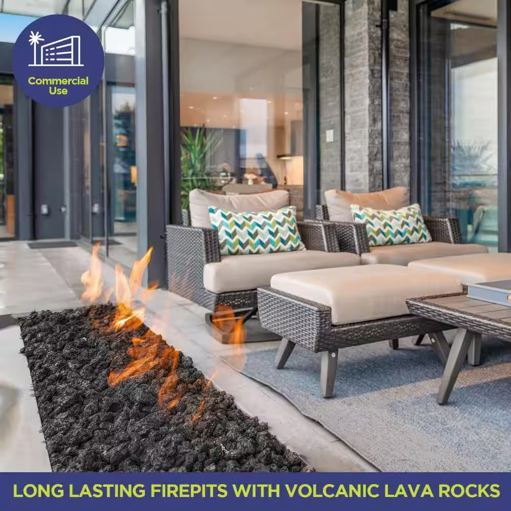 Medium Black Lava Rock (1/2 In. - 1 In.) 10 Lbs. Bag