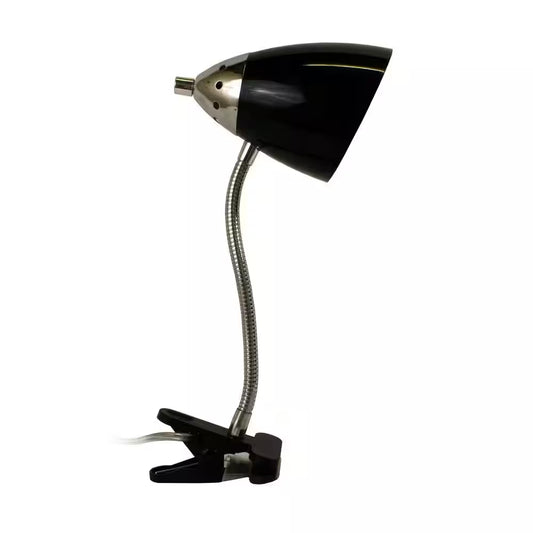 14 In. Black Flossy Flexible Gooseneck Clip Light
