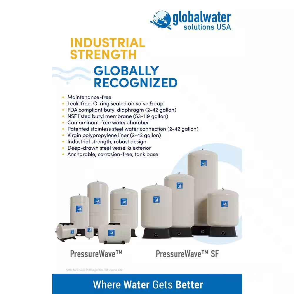 Pressurewave 4.76 Gal. Inline Pressurized Well Tank