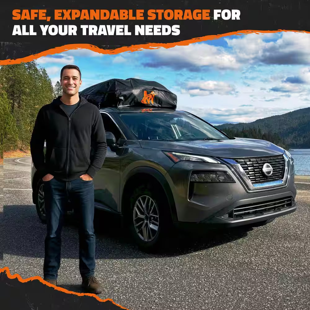 25 Cu. Ft. Waterproof Rooftop Carrier Bag Capacity Storage Roof Bag Use with or without Racks/Bars Accessories Included