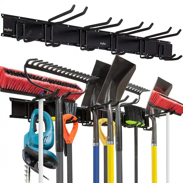 Garage Tool Storage Rack, 8 Piece Wall Mounted Garage Organizer