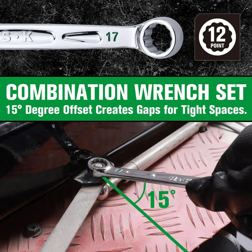 01366 Metric Combination Wrench Set (8-Piece)