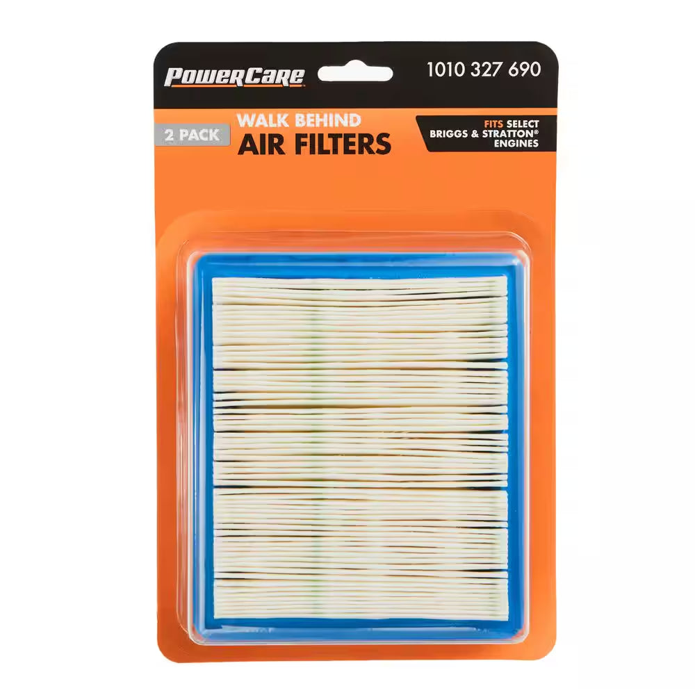 2-PK Air Filter for Briggs and Stratton Engines, Replaces OEM Numbers 491588S, 5043K
