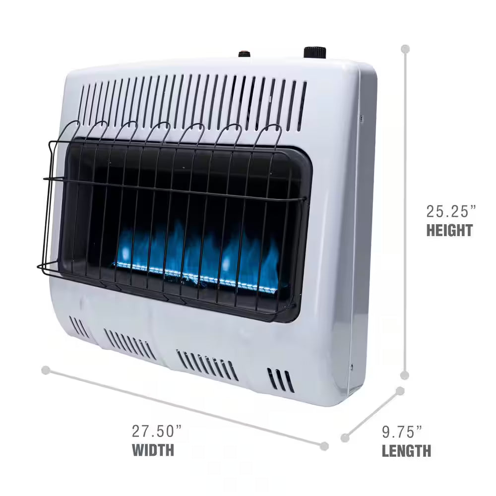 30,000 BTU Vent Free Blue Flame Natural Gas Indoor Space Heater