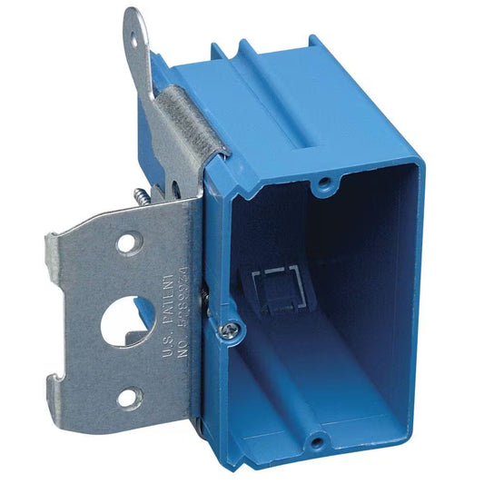 1-Gang 21 Cu. In. Electrical PVC New Work Electrical Switch and Outlet Box with Adjustable Bracket (5-Pack) (B121ADJ-5)