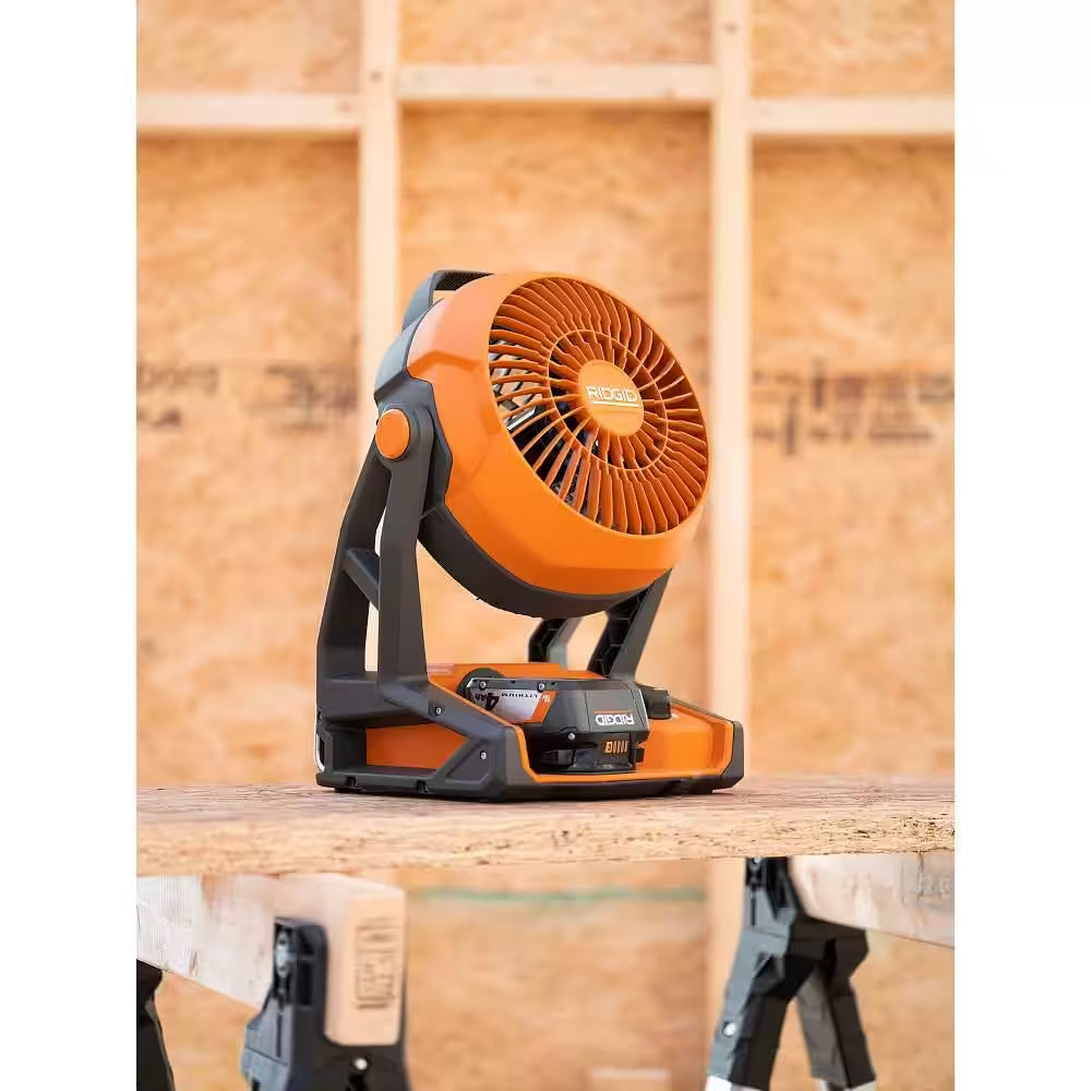 18V Cordless Hybrid Jobsite Fan with (2) 4.0 Ah Batteries, Charger, and Bag