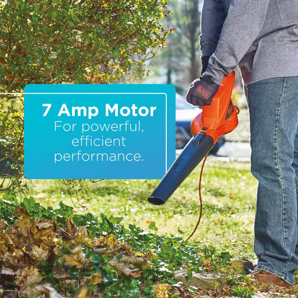 7 AMP 180 MPH 220 CFM Corded Electric Handheld Leaf Blower