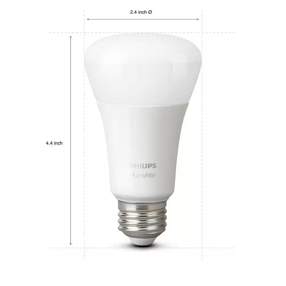 60-Watt Equivalent Soft White A19 Dimmable LED Smart Light Bulb 2700K (4-Pack)