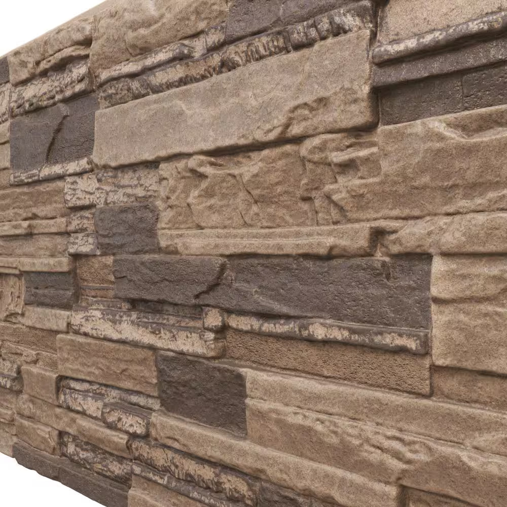 48-5/8 In. X 24-3/4 In. Cascade Stacked Stone, Stonewall Faux Stone Siding Panel