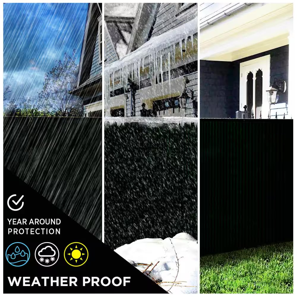 6 Ft. X 50 Ft. Black Privacy Fence Screen Netting Mesh with Reinforced Grommet for Chain Link Garden Fence