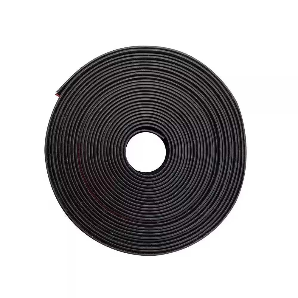 3 1/8 In. X 20 Ft. Self-Stick Garage Door Sweep Black