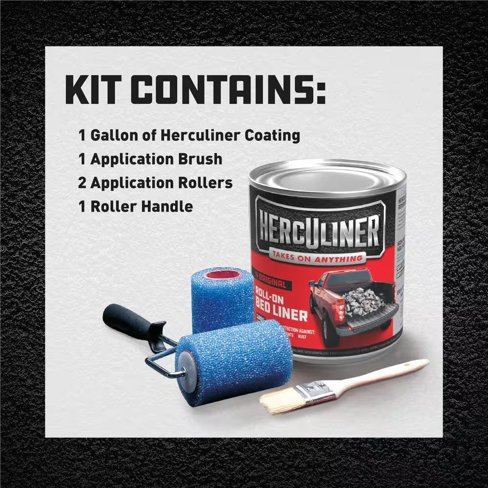 1 Gal. Solid Flat/Matte Black Truck Bed Liner Kit
