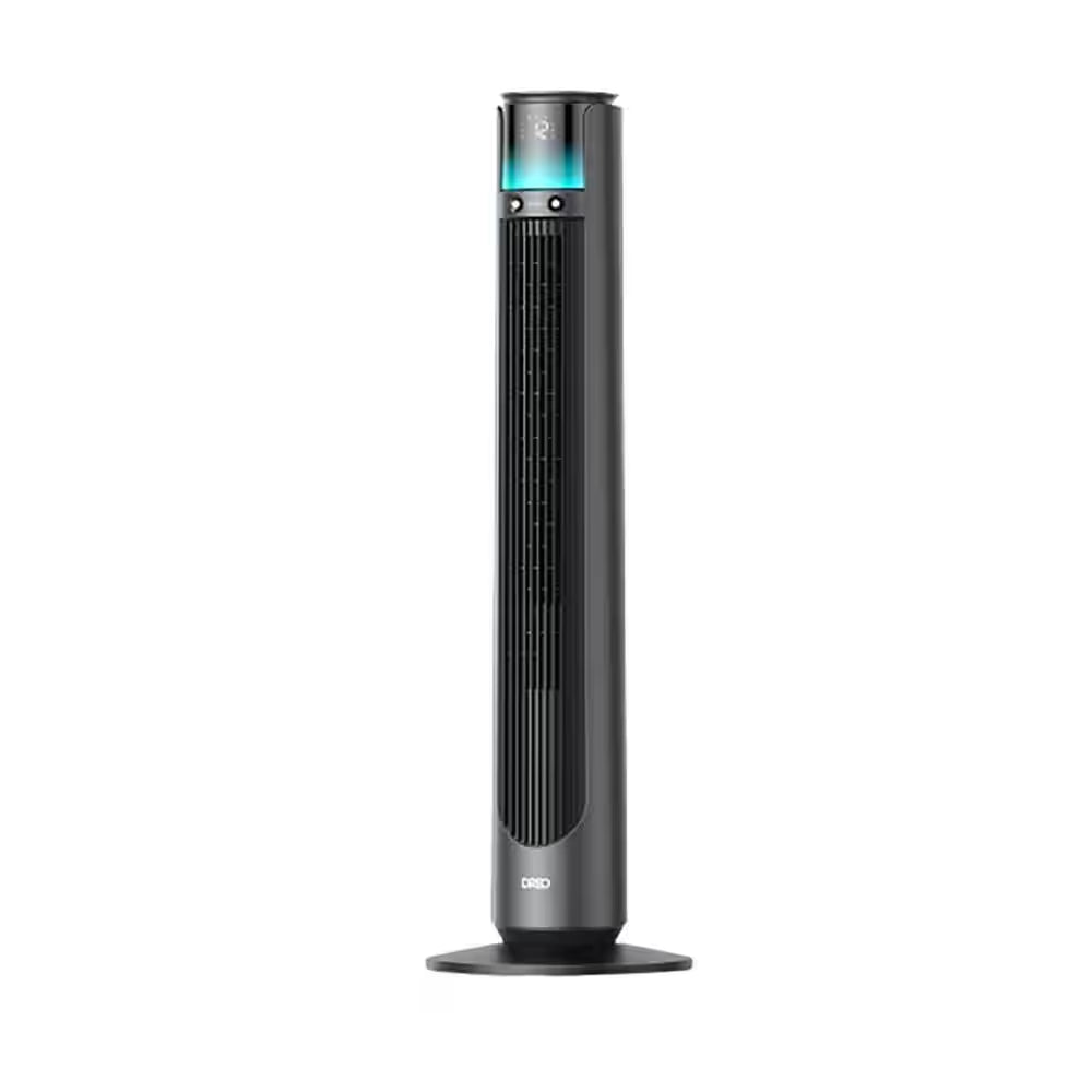 Outdoor Misting 42 In. 12-Fan Speeds Tower Fan in Black with Remote, 20 Ft. Mist, 150° Oscillation and UV Resistance