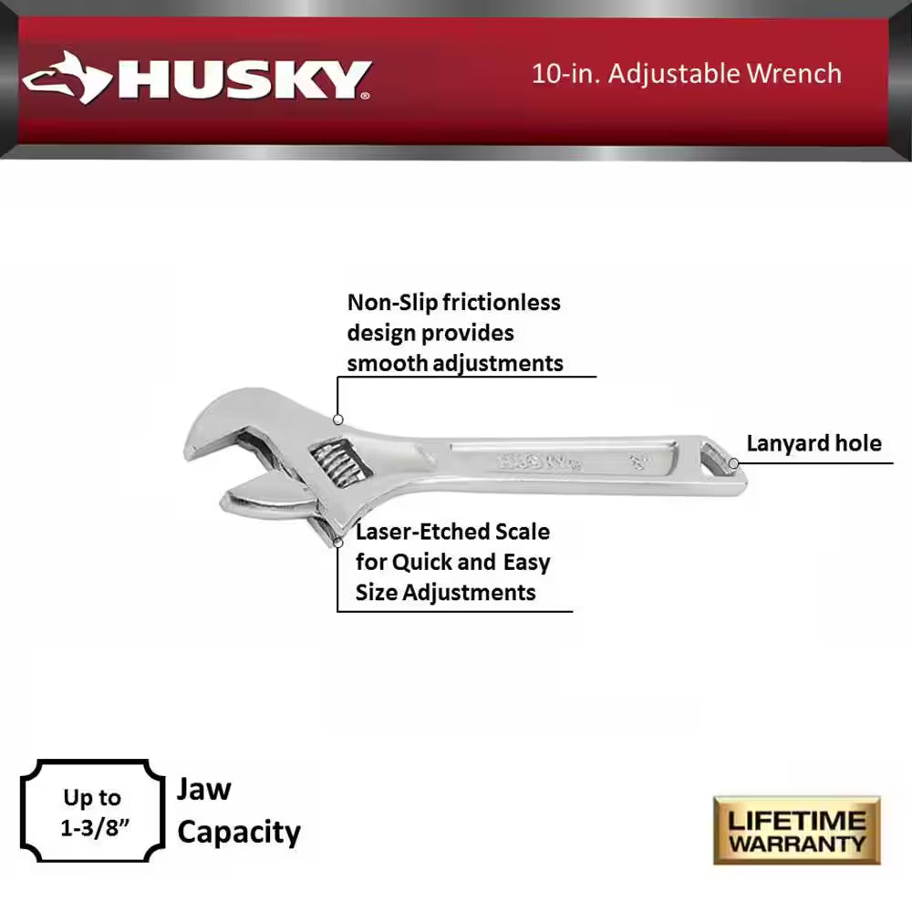 10 In. Adjustable Wrench
