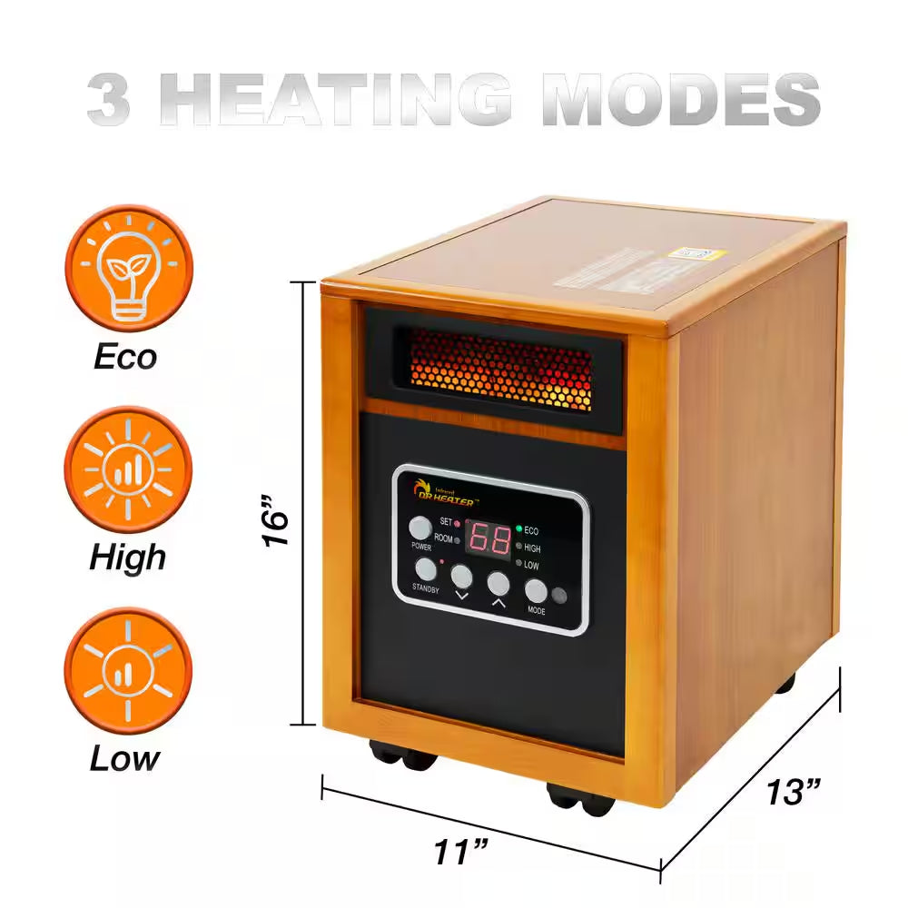 Original 1500-Watt Infrared Portable Space Heater with Dual Heating System