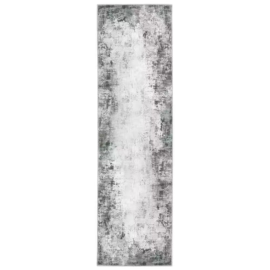 Harmony Gray 2 Ft. X 7 Ft. Indoor Machine Washable Runner Rug