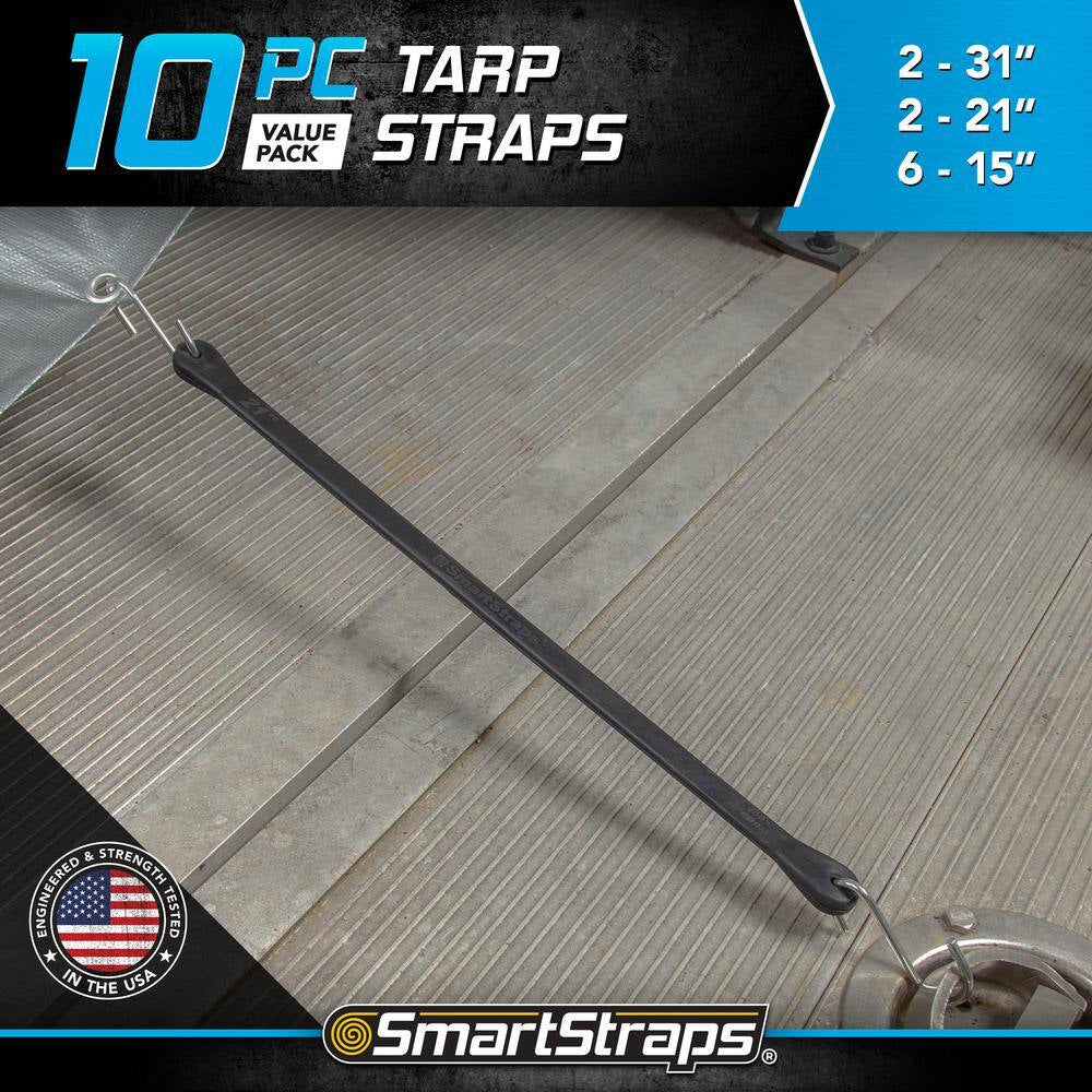 Bungee Tarp Strap Value Pack Assortment - 10 Piece