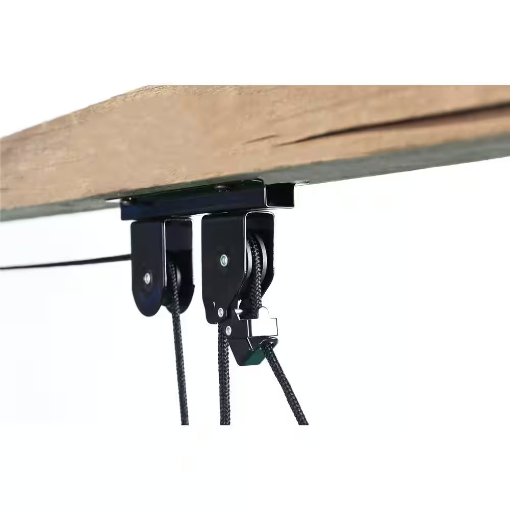 Black 2-Bike Ceiling Mount Garage Bike Rack