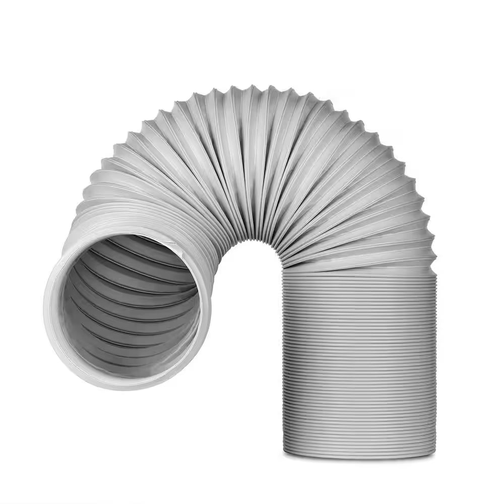 5.9 In. X 6.5 Ft. Non-Insulated Flexible Exhaust Hose for Portable Air Conditioner, Counter-Clockwise