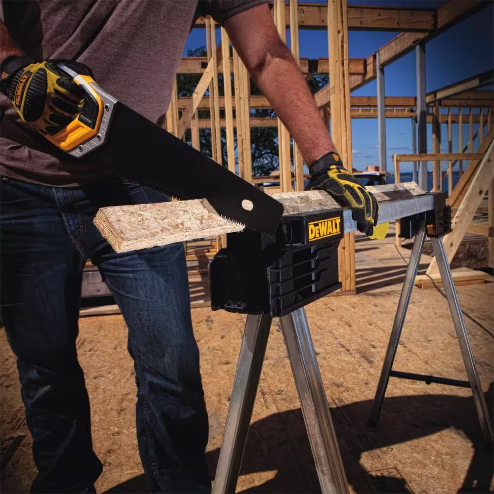 32 In. Metal Folding Sawhorse (2 Pack)