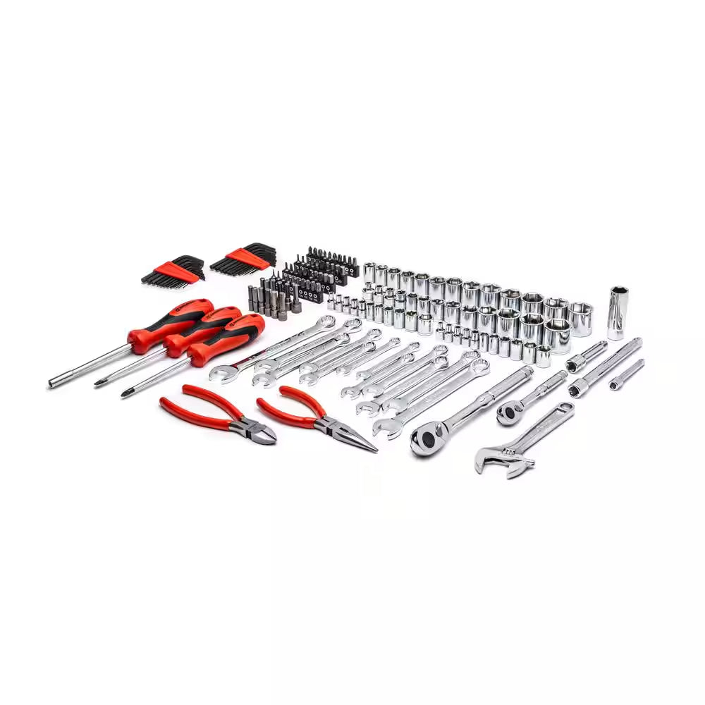 1/4 In. and 3/8 In. Drive 6-Point Standard Sae/Metric Mechanics Tool Set with Case (150-Piece)