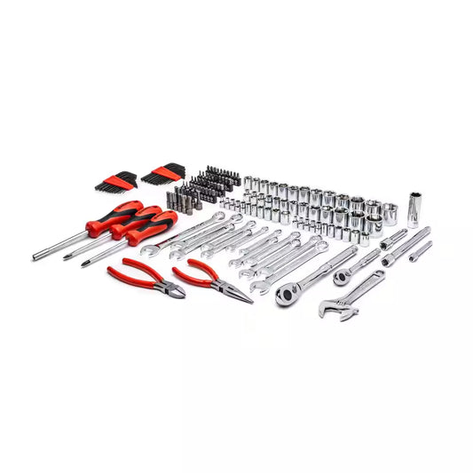 1/4 In. and 3/8 In. Drive 6-Point Standard Sae/Metric Mechanics Tool Set with Case (150-Piece)