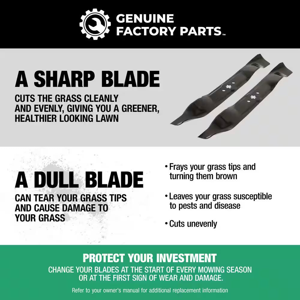 Original Equipment Xtreme 3-In-1 Blade Set for Select 54 In. Mowers with S-Shape Center, OE# 742P05086-X, 742-05086-X