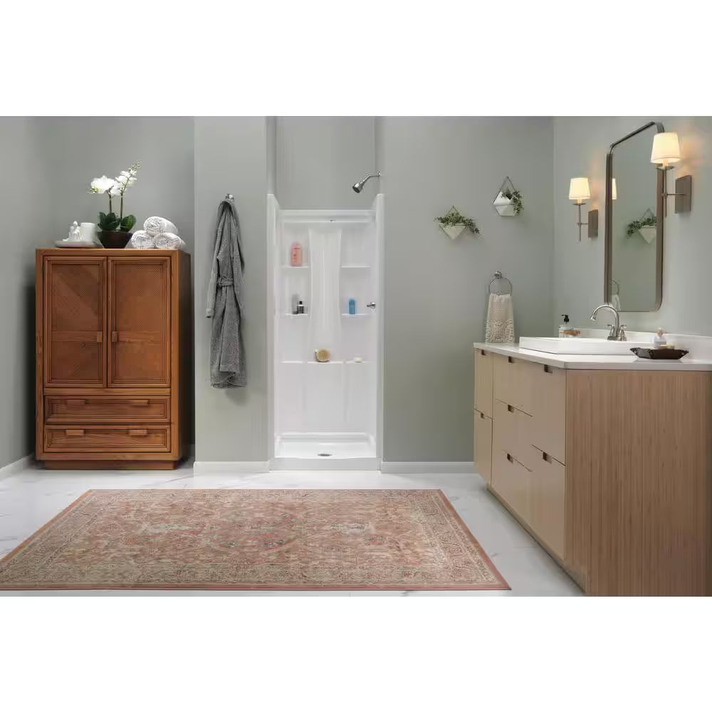 Classic 500 32 In. L X 32 In. W Alcove Shower Pan Base with Center Drain in High Gloss White