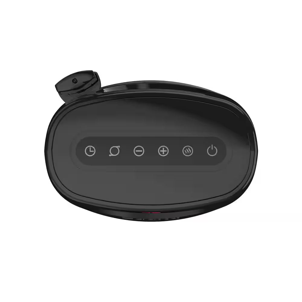 Bladeless 1500W 28 In. Black Electric Oscillating Tower Ceramic Space Heater with Remote Control and Digital Display