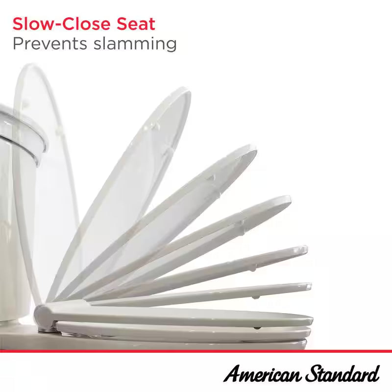 Champion Two-Piece 1.28 GPF Single Flush Elongated Chair Height Toilet with Slow-Close Seat in White
