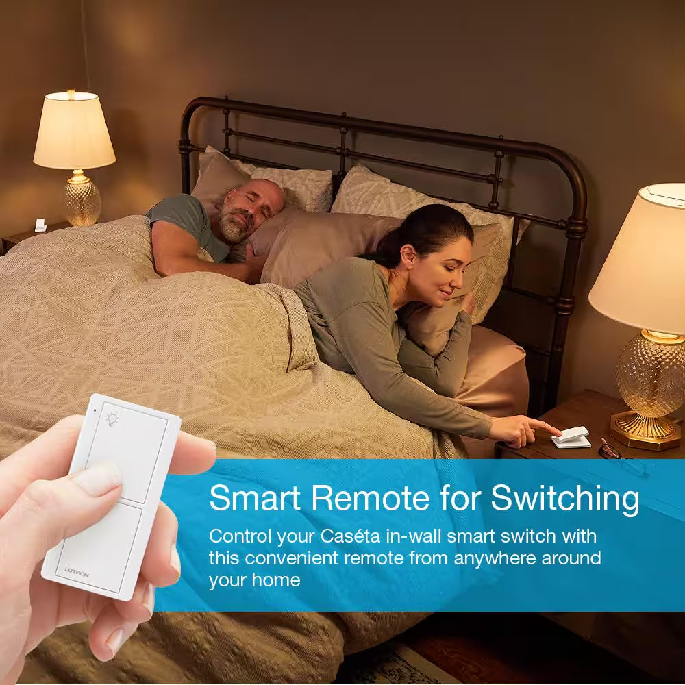 Pico Smart Remote (2-Button On/Off) for Caseta Smart Switch, White (PJ2-2B-GWH-L01)