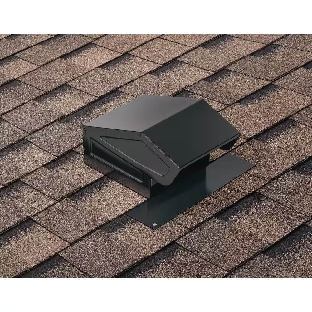 3 In. to 4 In. Roof Vent Kit for round Duct Steel in Black